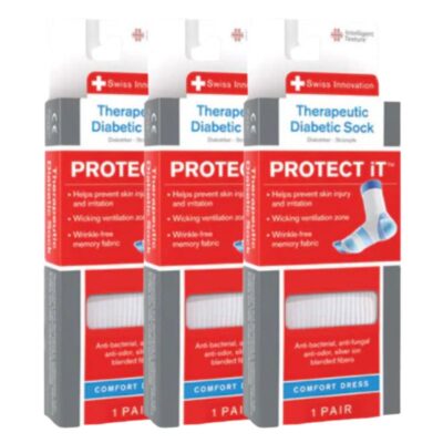 שלושה זוגות גרבי Protect it טיפוליות לסוכרתיים